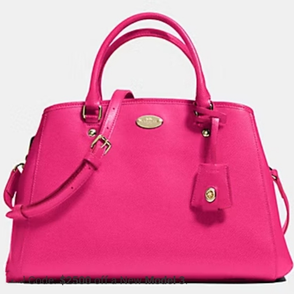 NWT Coach Margot Carryall Pink Leather F34607 RETAIL $395